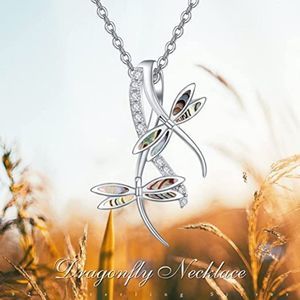 925 Sterling Silver Dragonfly Necklace for Women Dreamy Dragonfly Pendant